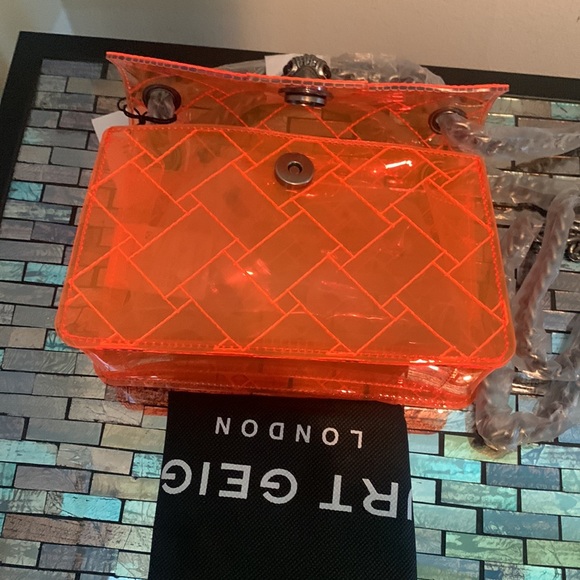 - Kurt Geiger London Rainbow Shop Mini Kensington Transparent Shoulder Bag - Picture 8 of 10